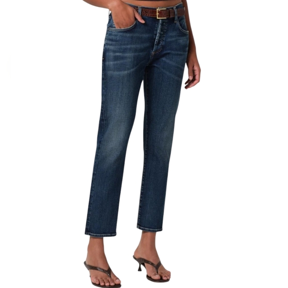 Citizens Of Humanity Emerson Slim Boyfriend Jeans W28 Dark Indigo Blue - Picture 1 of 13